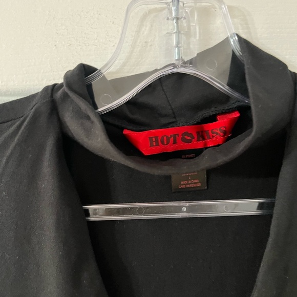 Hot Kiss Womens Tank Top Black Pullover Mock Neck Size Large, made in - Picture 3 of 12